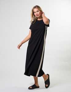 Stella Gemma: Leah Dress Black Stipe