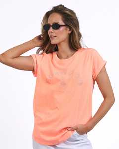 Tops: EFFORTLESS TEE NEON PEACH