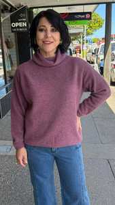 MOSS STITCH COWL - MAUVE