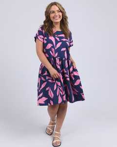Mimosa Dress Blue Depths Yardage Print