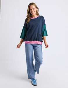 Maize Colour Block Sweat
