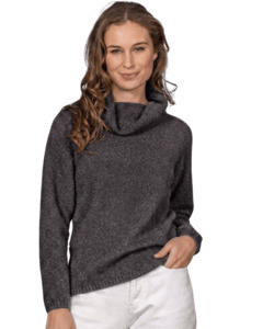 MOSS STITCH COWL - CHARCOAL