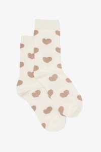 Antler: Taupe Heart Sock