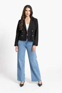 Outerwear: Audrey Blazer Black Shimmer