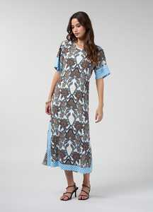 Ella Dress Silk White Multi
