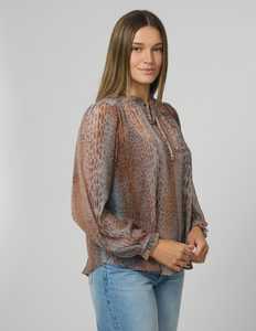 Dixie Blouse Spring Leopard