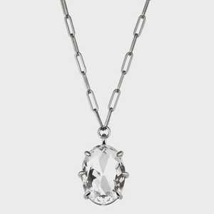 Accessories: Kally Silver Necklace – Crystal