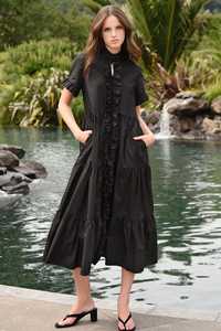 Frillaxed Dress Black