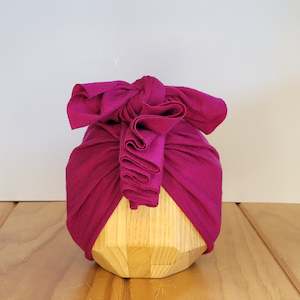 Sustainable Merino: Merino Ruffle Headwrap | Crushed Berry
