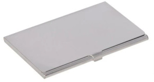 Products: Card Holder - Metal - High Polish-Chrome