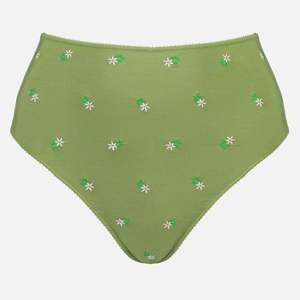 Olive: Whitney High Waist Bikini - Olive Blossom