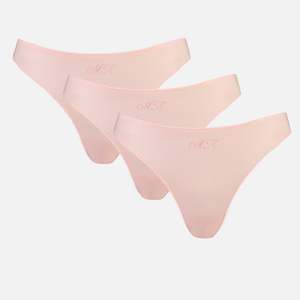 Rosy Pink: Monogram Whitney Thong 3 Pack - Rosy