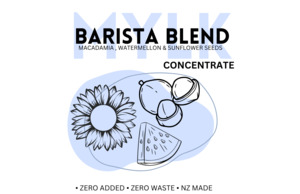 Products: Barista Blend Concentrate Mylk made here VV Mylk
