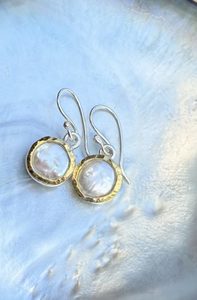 Silver, 22ct gold and blue toaz