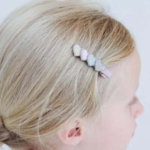 Womens Accessories: Glitter Layered Heart Clips