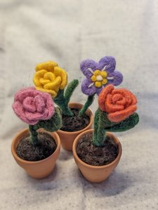 Needle Felted Flowers & Plants - Wool & Steel Felting (Ages 15+) - Village Beads