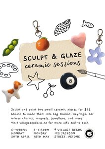 Sculpt and Glaze Ceramic Sessions - Snowfox Ceramics (Ages 15+) - Village Beads