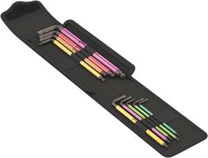 Tools Workshop Allen Keys: Wera Tools L-Key Set, Hex-Plus 3950 / 9 Multicolour Stainless Steel, Metric, - 9 Pieces