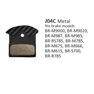 Components Brakes Brake Pads: SHIMANO METAL PAD & SPRING J04C w/FIN