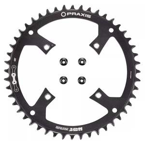 CHR TURBO, 48T, 10/11-SPD, 104BCD, 1X RING, ALLOY, W/ CHAINRING BOLTS, PRAXIS