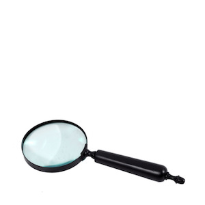 homeware: Magnifying Glass Aluminium with Black Finish by Le Monde