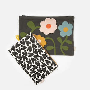 Bags: Caroline Gardner Canvas Pouch ~ Two Sizes