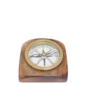 Wooden Square Compass by Le Monde
