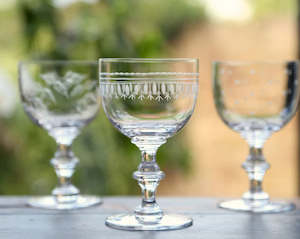 Glassware: The Vintage List Wine Goblets Oval Design set of 4