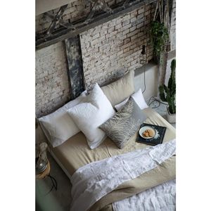 Sale: Vivaraise Blanc Zeff Linen Flat Sheet - 240 x 300cm