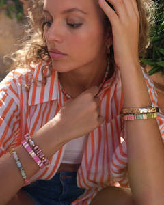 A C Oslo: Enamel Tile Bracelet, 21cm, Morning Sun by A&C Oslo