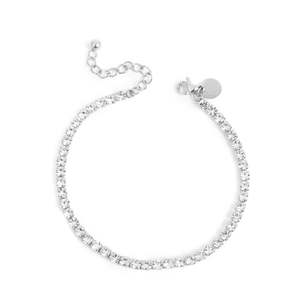 A C Oslo: Tennis Bracelet Silver 2mm Crystral by A&C Oslo
