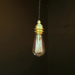 Bare Bulb ES Pendant- New Brass