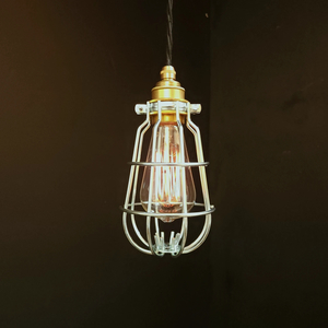 Enclosed Cage Pendant- New Brass