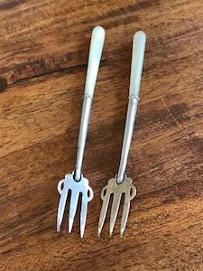 Kitchen & Crockery: Sterling Silver Pickle Forks: 1903