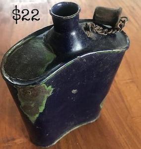 Kitchen & Crockery: Military Tin Water Flask