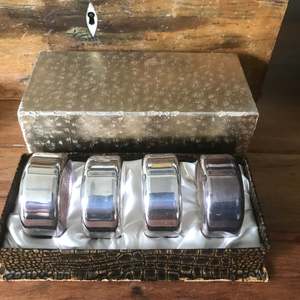 Silver Napkin Rings: Boxed