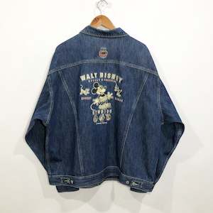 Disney Cartoon: Vintage Disney Denim Jacket Walt Disney Studios (XL/BIG-2XL)