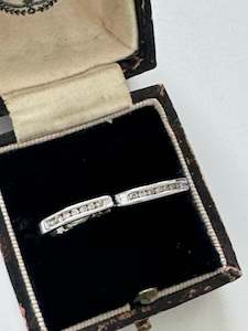 White Gold: 9ct White Gold & Diamond Huggie Earrings