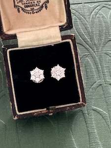 White Gold: 18ct White Gold Diamond Cluster Earrings