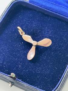 14ct Rose Gold Propeller Pendant