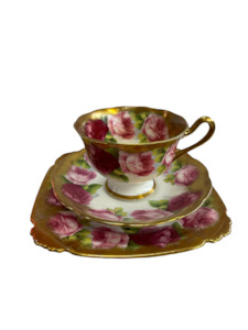 Royal Albert Crown China Old English Rose Heavy Gold