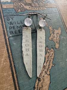 Earrings: Sterling Silver Aroha Wing Moonstone Earrings