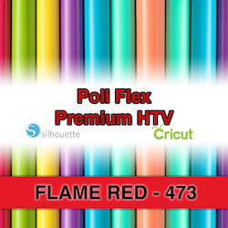 Poliflex Htv: Flame Red 473 Poli Flex HTV Iron-on