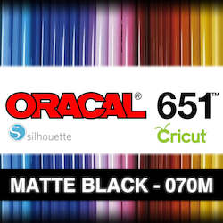 Oracal 651 Adhesive Vinyl: Matte Black 070M Adhesive Vinyl