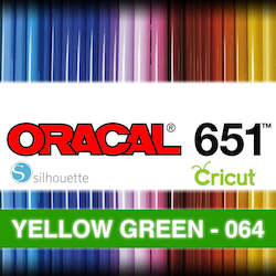 Oracal 651 Adhesive Vinyl: Yellow Green 064 Adhesive Vinyl