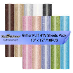 Bundles: Glitter Puff HTV Sheets Pack