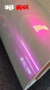 Premium Gloss Iridescent Grey Purple Flip Vinyl Wrap