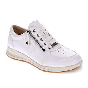 Revere: Boston Zip Sneaker - White Perf