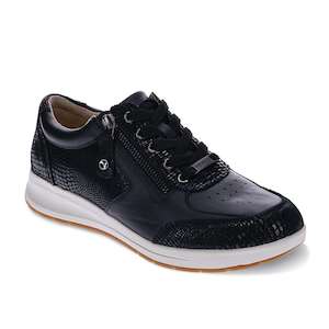 Boston Zip Sneaker - Black Perf