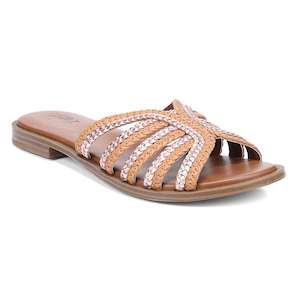 Naturalizer: Lane Slide Sandal - Tan Multi